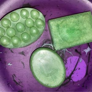 Handmade green cucumber massage bars & regular bars